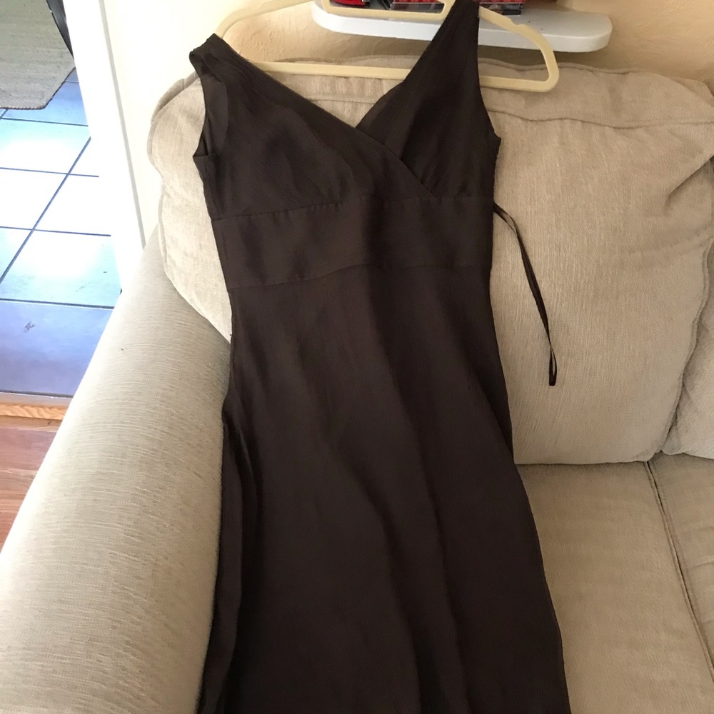 JCrew Brown Chiffon Dress, size 4